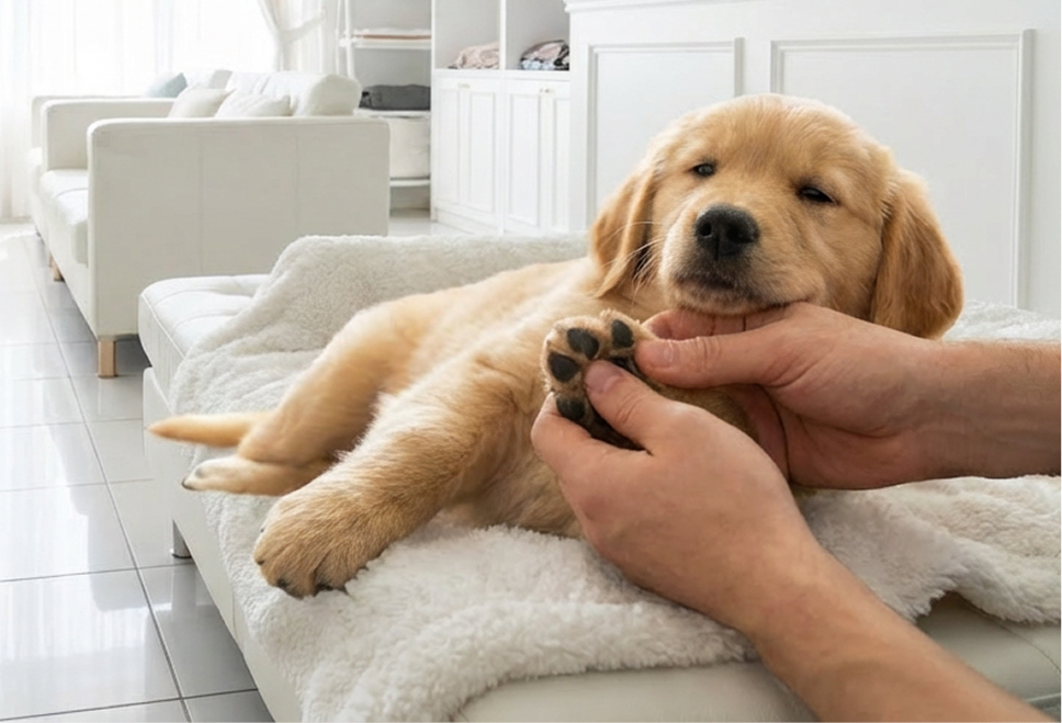 ケア後の犬